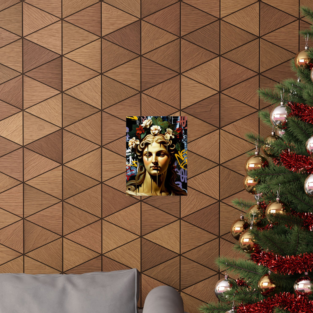 Graffiti Medusa Matte Poster - Contemporary Street-Art Classical Bust Print