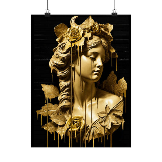 Gold Drip Statue Poster