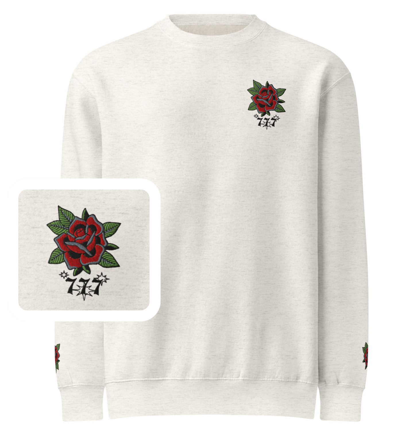 777 Roses - Crew neck sweatshirt