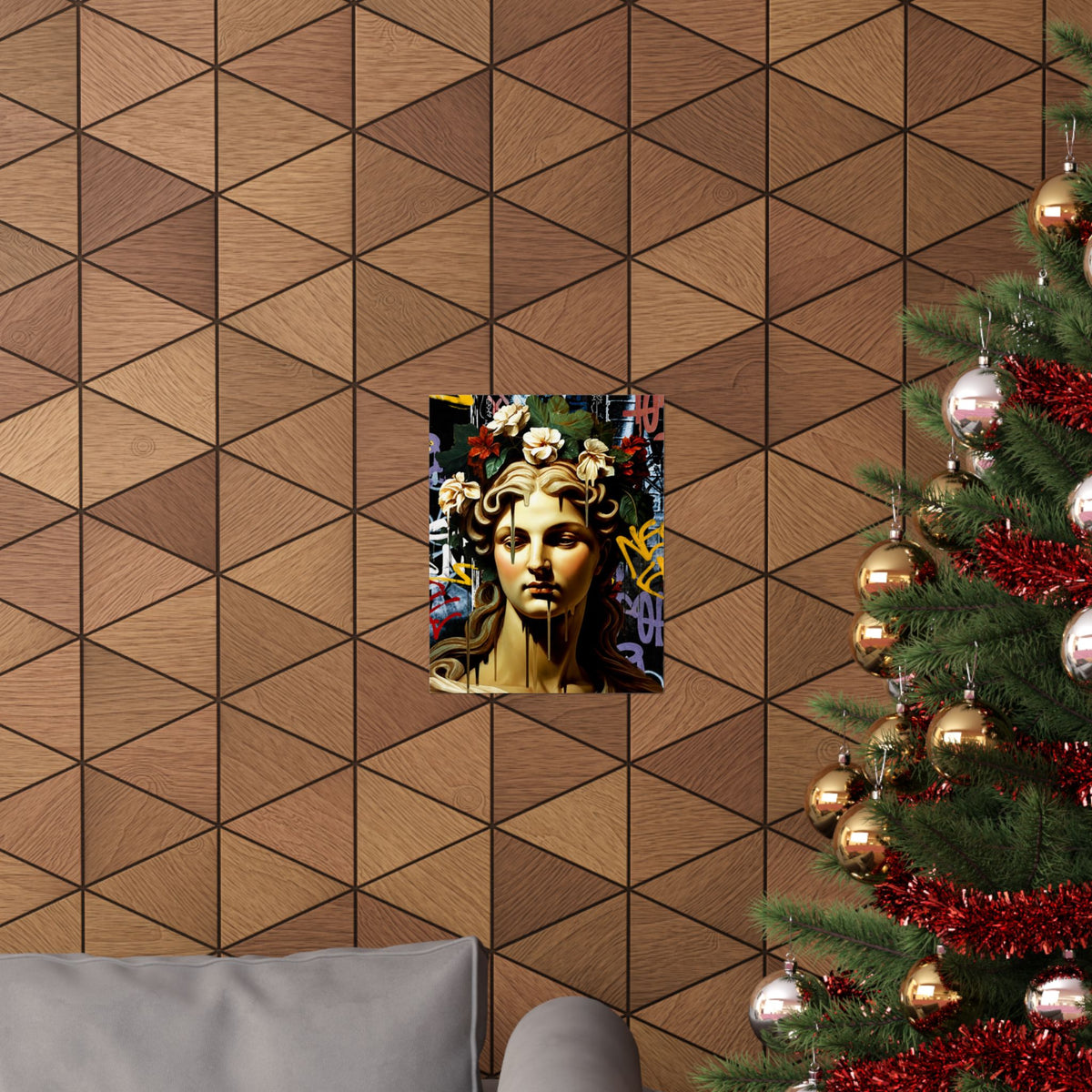Graffiti Medusa Matte Poster - Contemporary Street-Art Classical Bust Print