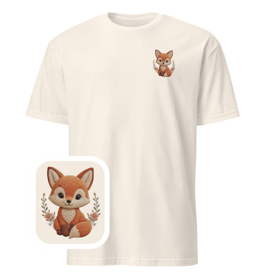 Foxy flowers - Embroidered T-Shirt