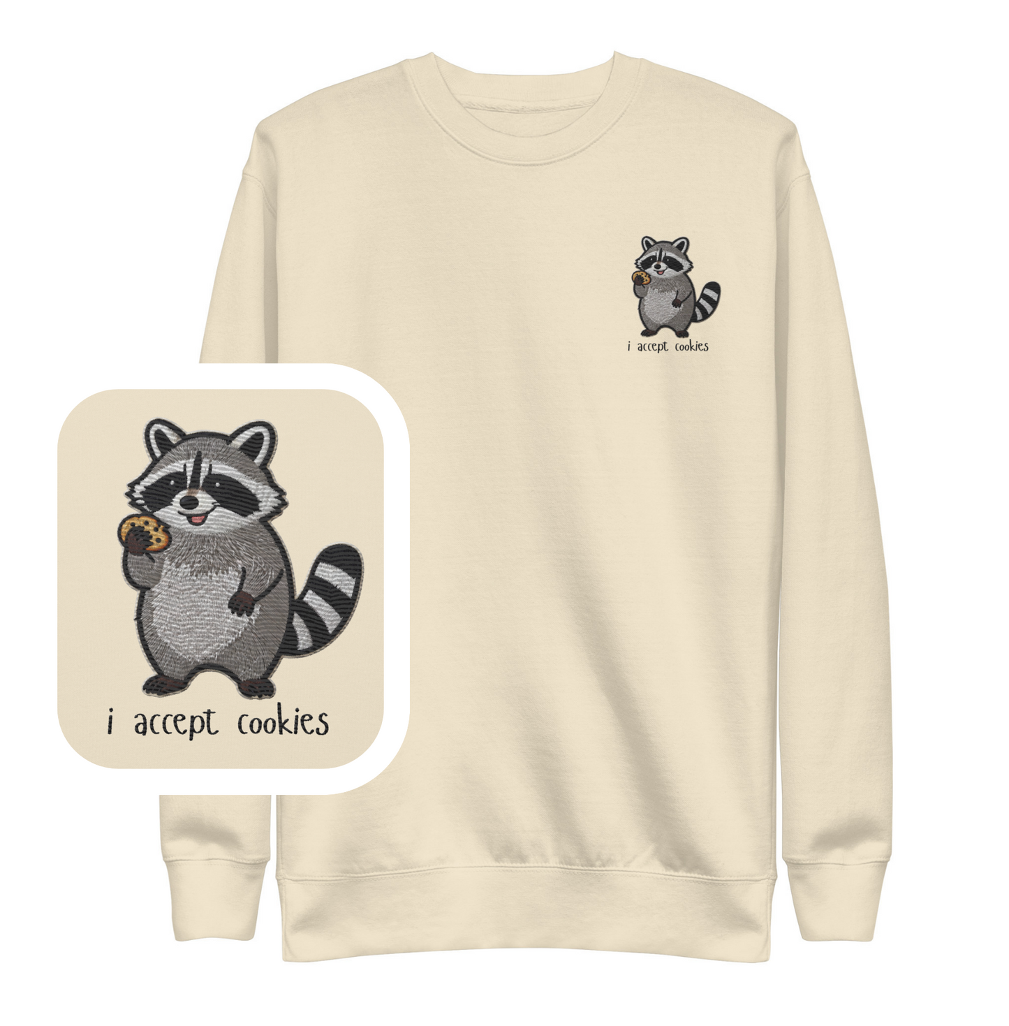 I Accept Cookies - embroidered sweatshirt