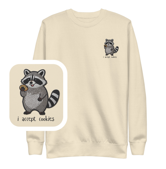 I Accept Cookies - embroidered sweatshirt