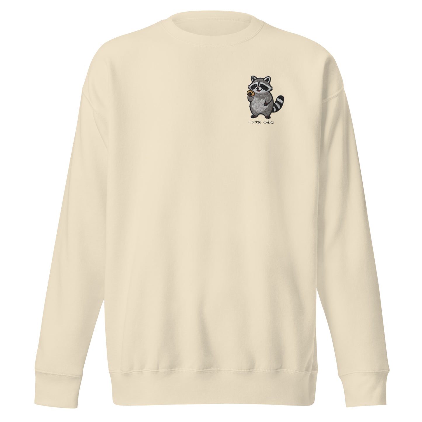 I Accept Cookies - embroidered sweatshirt